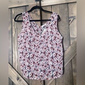 Active USA Floral Tank Top - Pink and Purple